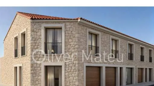 
                    SMALL PROMOTION OF THREE SEMI-DETACHED HOUSES WITH GARAGE AND PRIVATE POOL IN PORTOL
                