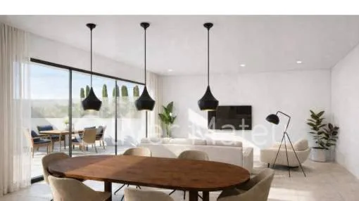 
                    SMALL PROMOTION OF THREE SEMI-DETACHED HOUSES WITH GARAGE AND PRIVATE POOL IN PORTOL
                