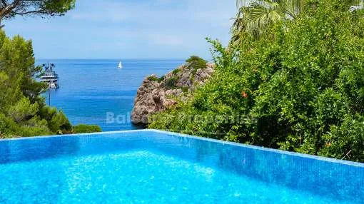 Incredible sea view villa with spa for sale in Cala Deia, Mallorca