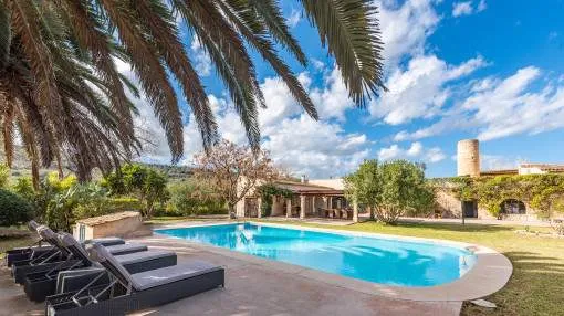 Unique finca with old mill and modern amenities near Rotana Golf in Manacor