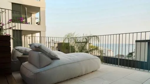 Luxury apartment with terrace, private pool & sea view, in Cala Mayor