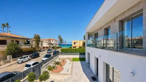 Luxury new-build villa for rent in Playa de Alcúdia · first occupancy 2026 · 100m to sandy beach · furnished · sea views