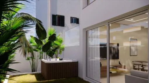New-Build Duplex in Colonia de Sant Jordi with Garden, Terrace and Jacuzzi