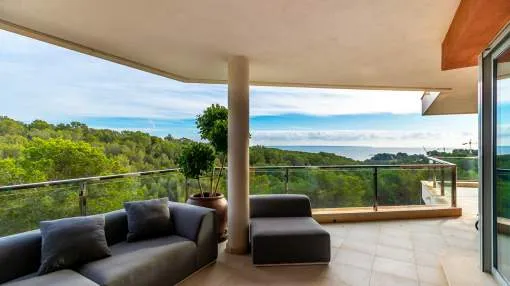 Modern apartment with great views and a spacious terrace in Sol de Mallorca