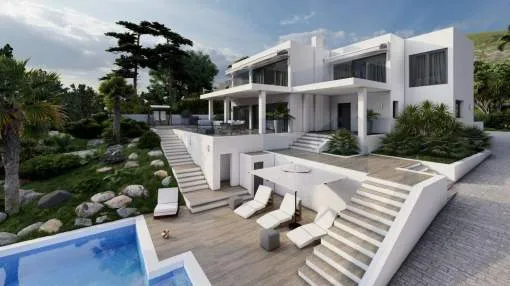 Sea view modern villa on the hills of Nova Santa Ponsa