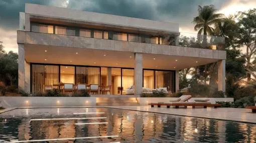 Villa Under Construction with Stunning Green Zone Views in Nova Santa Ponsa Villa Under Construction with Stunning Green Zone Views in Nova Santa Ponsa