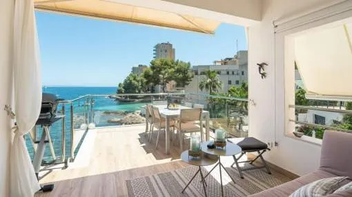 Exquisite Seafront Property in Cas Català – 4-Bedroom Family Home with Direct Sea Access