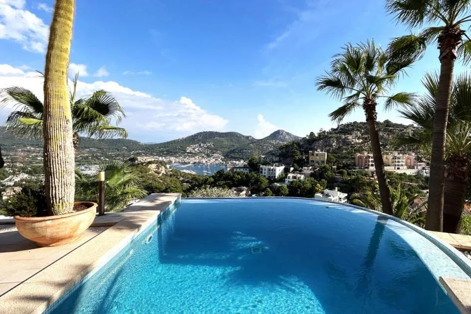 Charming Mediterranean-style villa with panoramic views of the Port of Andratx, infinity pool, and five spacious double bedrooms.