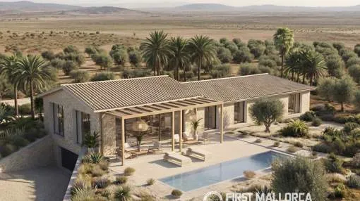 Plot with luxury finca project near Palma