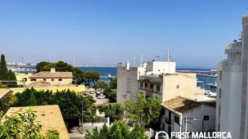 First Occupancy After Complete Renovation: Exclusive Duplex Penthouse with Two Rooftop Terraces, Sea & Harbour Views in El Terreno