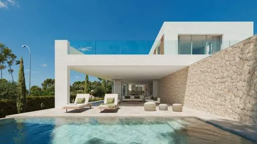 Modern, new villa in Sol de Mallorca, a natural paradise close to the sea