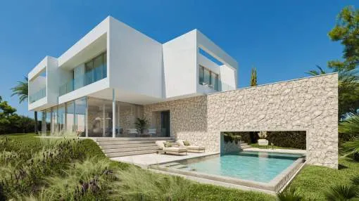 Modern, new villa in Sol de Mallorca, a natural paradise close to the sea