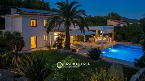 Elegant renovated villa with guest apartment and beautiful garden in Santa Ponsa