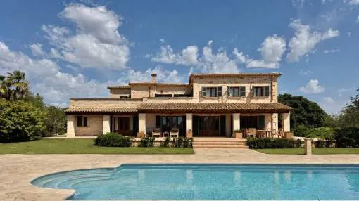 Mediterranean natural stone finca with pool, lots of privacy and views as far as Cabrera