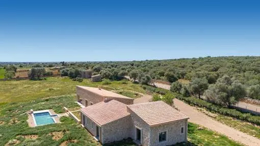 Stylish finca oasis with pool, far-reaching views and authentic natural stone charm